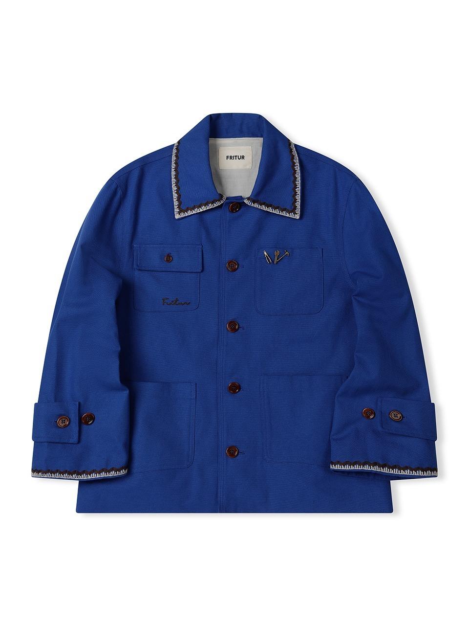 Embroidery Work Jacket Blue_F243JK02