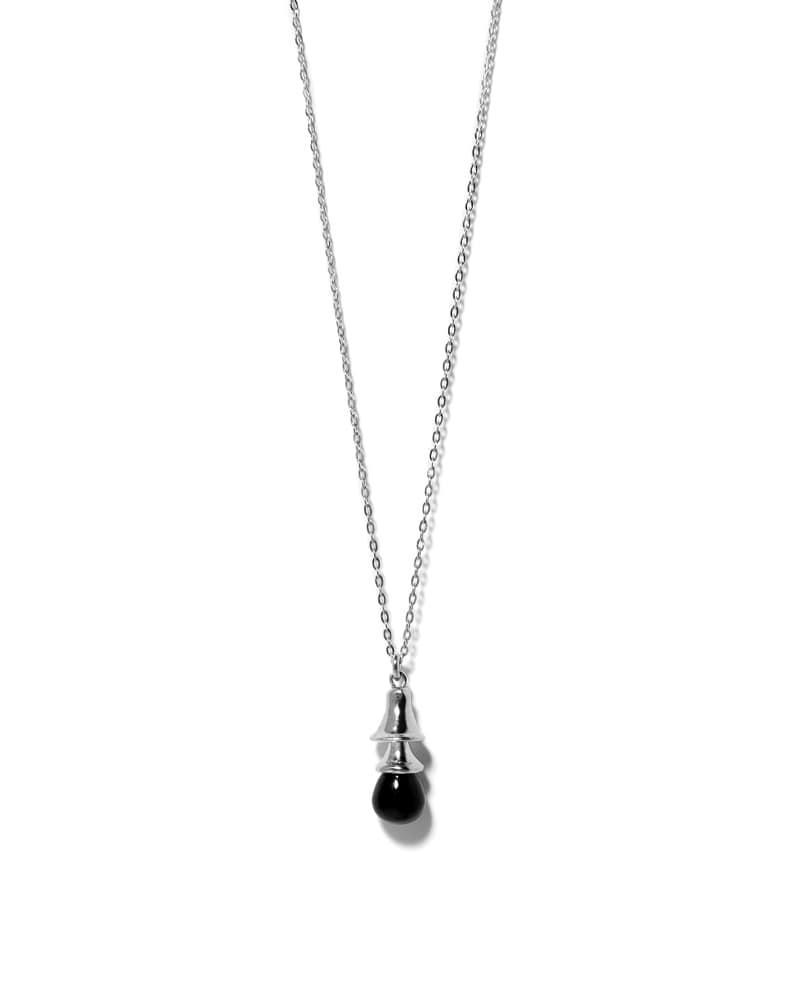 BLACK BELL SILVER NECKLACE