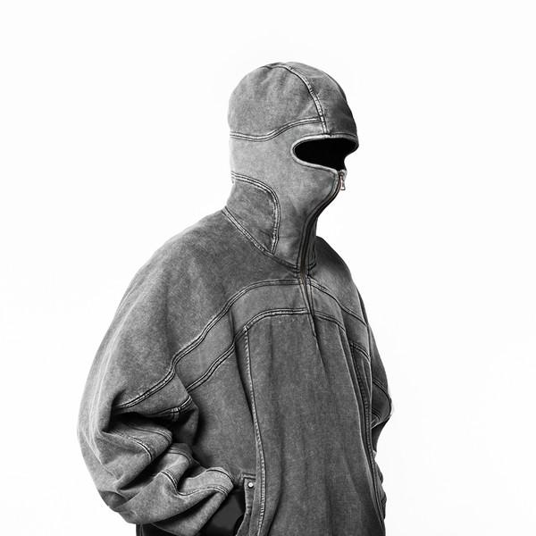 'Galaxy' collection boxy heavy patchwork hoodie