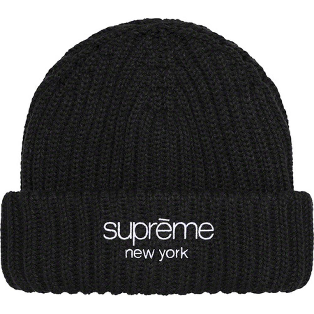(뉴욕 배송) 슈프림 비니 번 블랙 Supreme Ribbed Beanie FW22