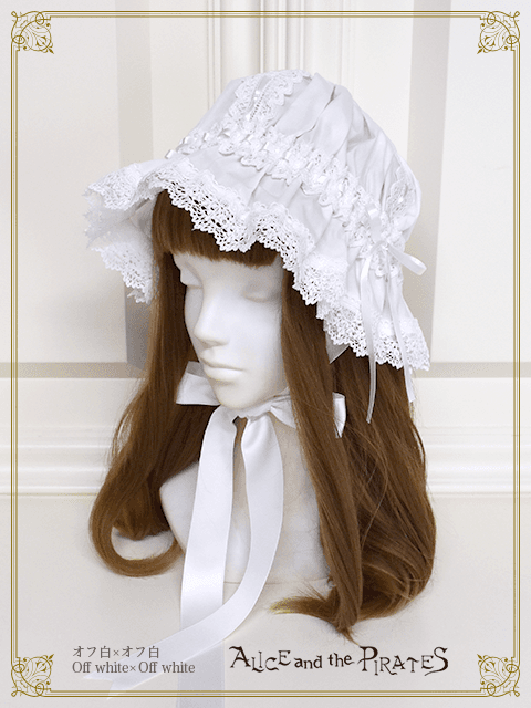 Frill maid cap - オフ白 White