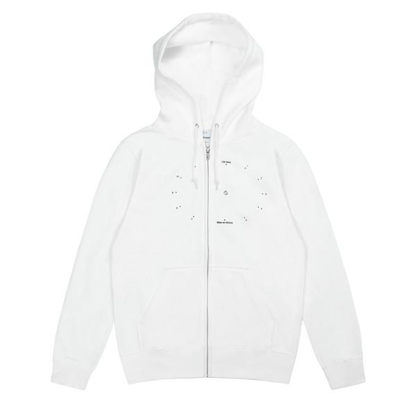 Life time hooded zip-up jacket (white)