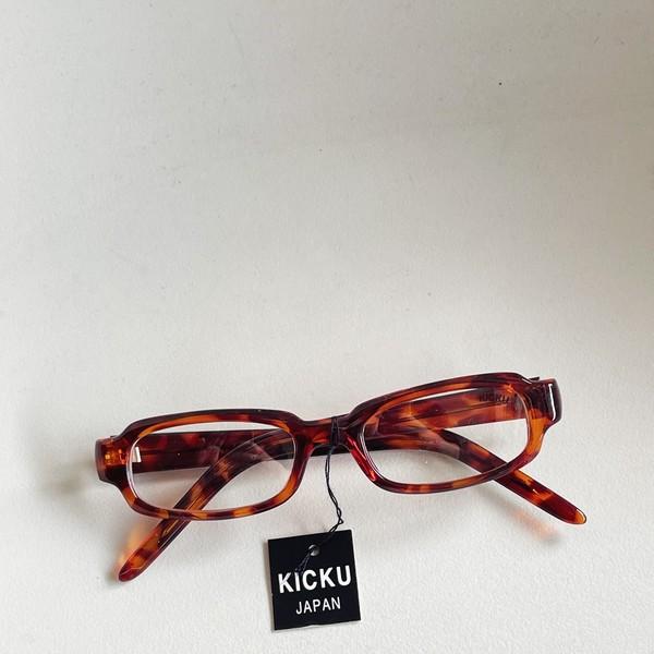 90s Kicku Japan Leopard Bold Square Glasses