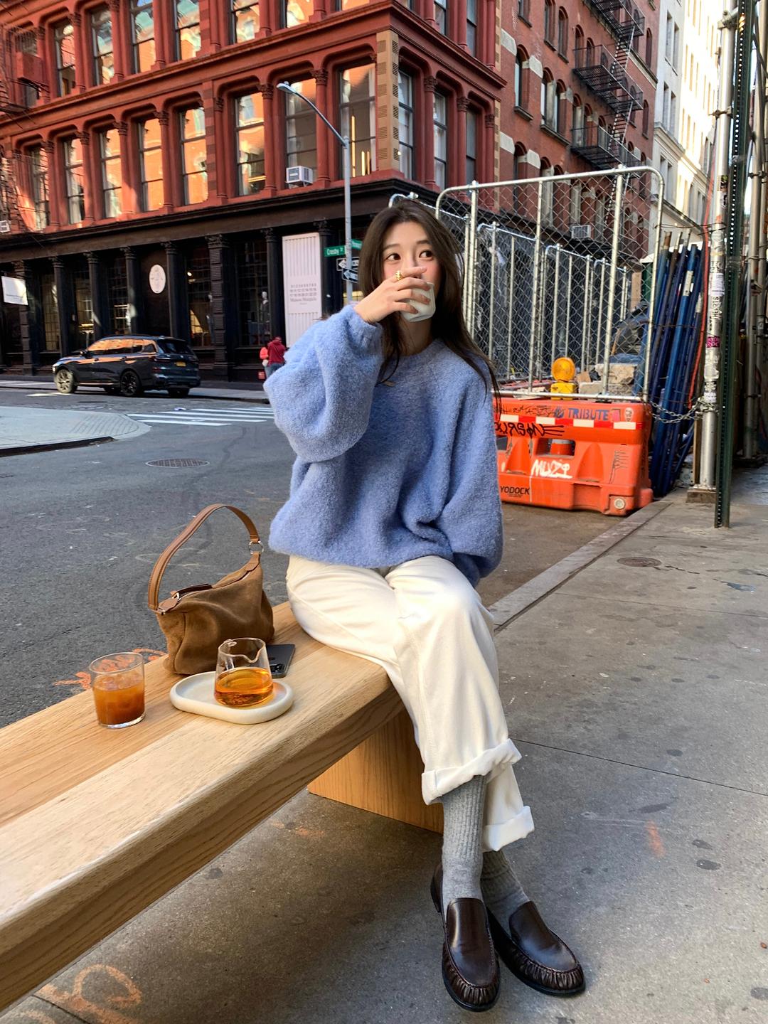 프릴리 [ONLY FLILY] Boucle Balloon Knit