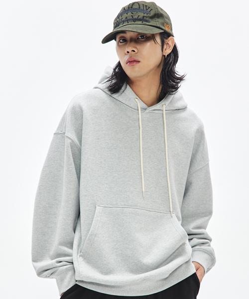 950G 솔리드 후드-3% 멜란지 그레이-