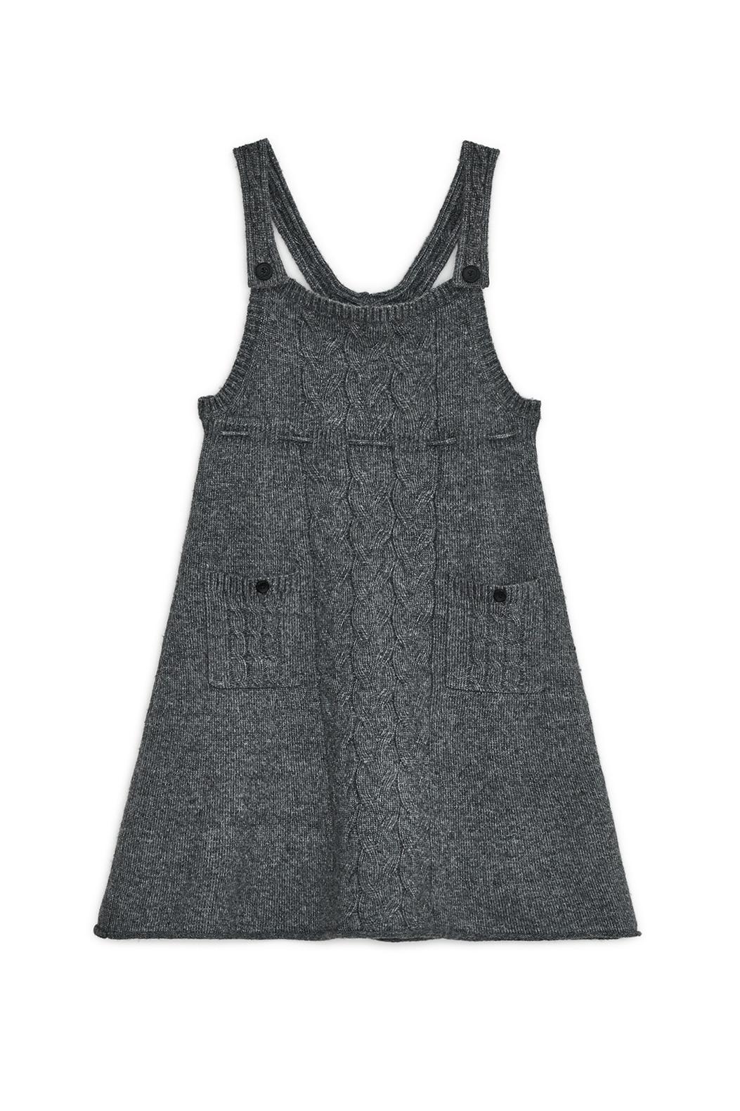 Strap knit dress (Charcoal)
