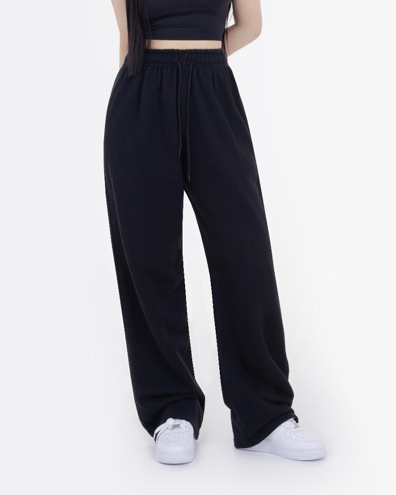 루즈핏 하이웨스트 일자 트레이닝 팬츠