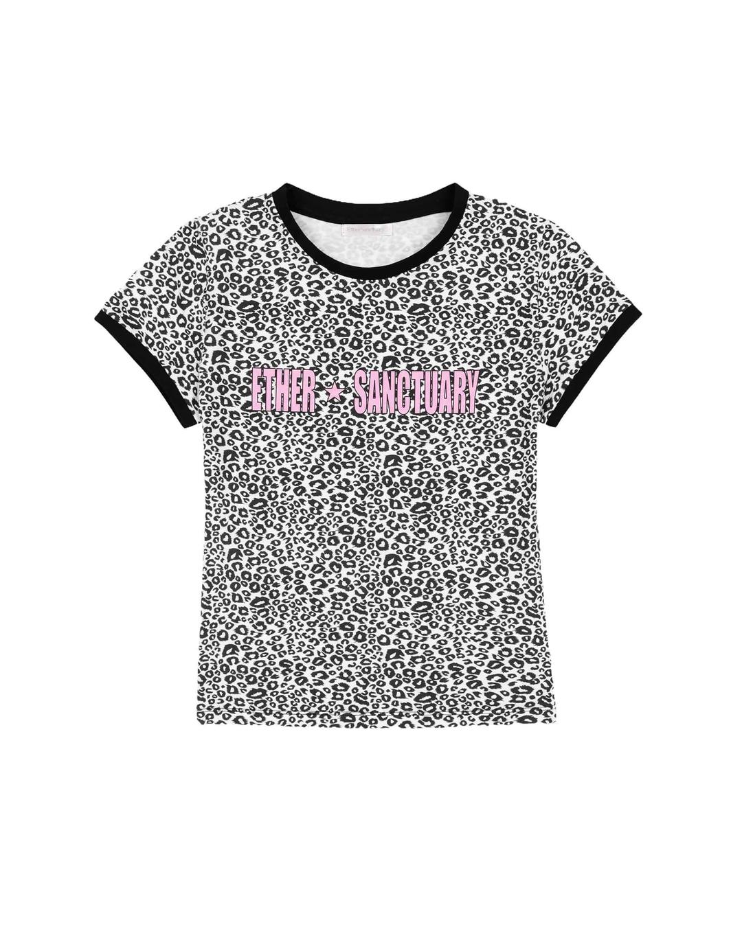 Leopard Tee (White_Pink)
