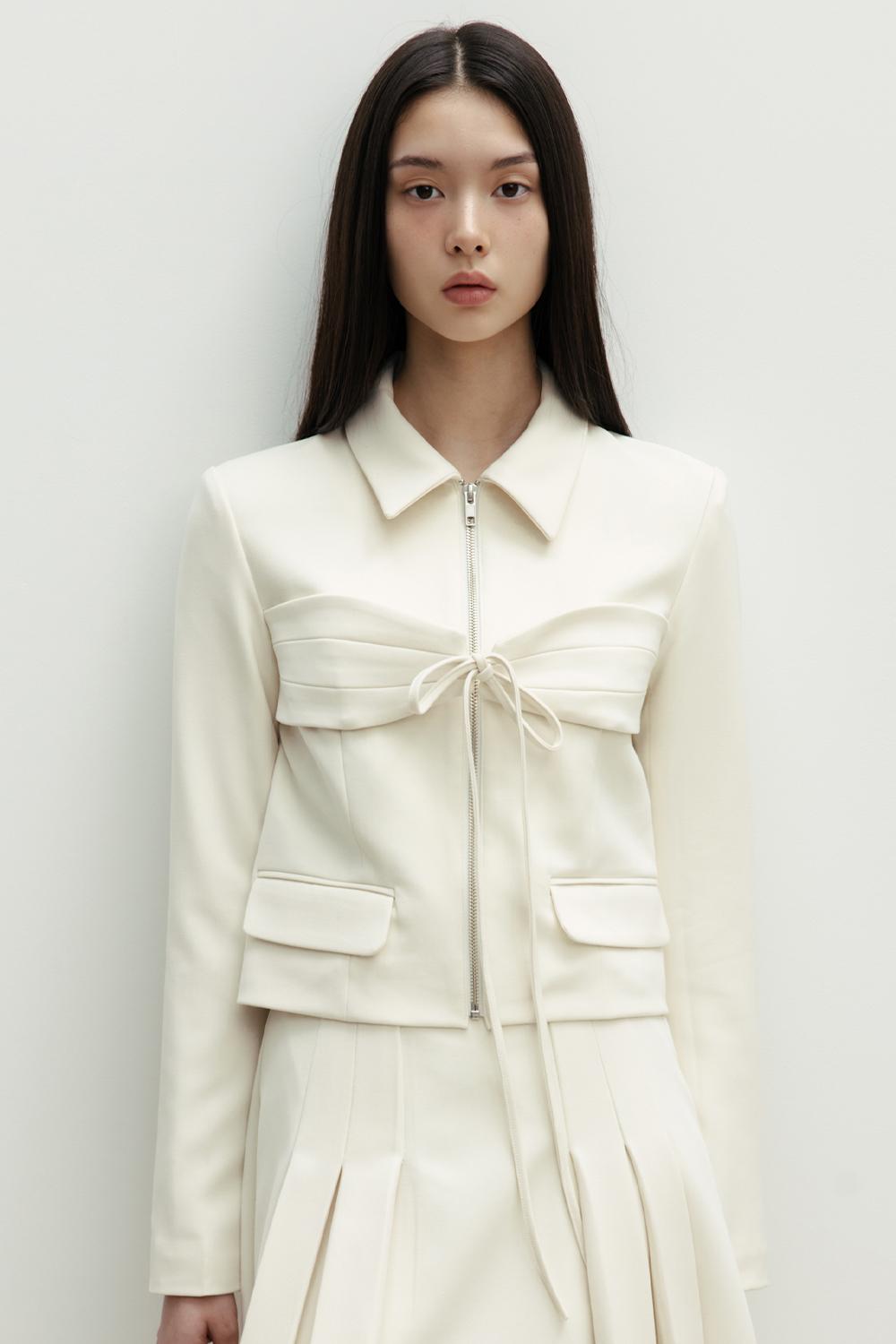 HUGE RIBBON WOOL JACKET_TT4W006IV