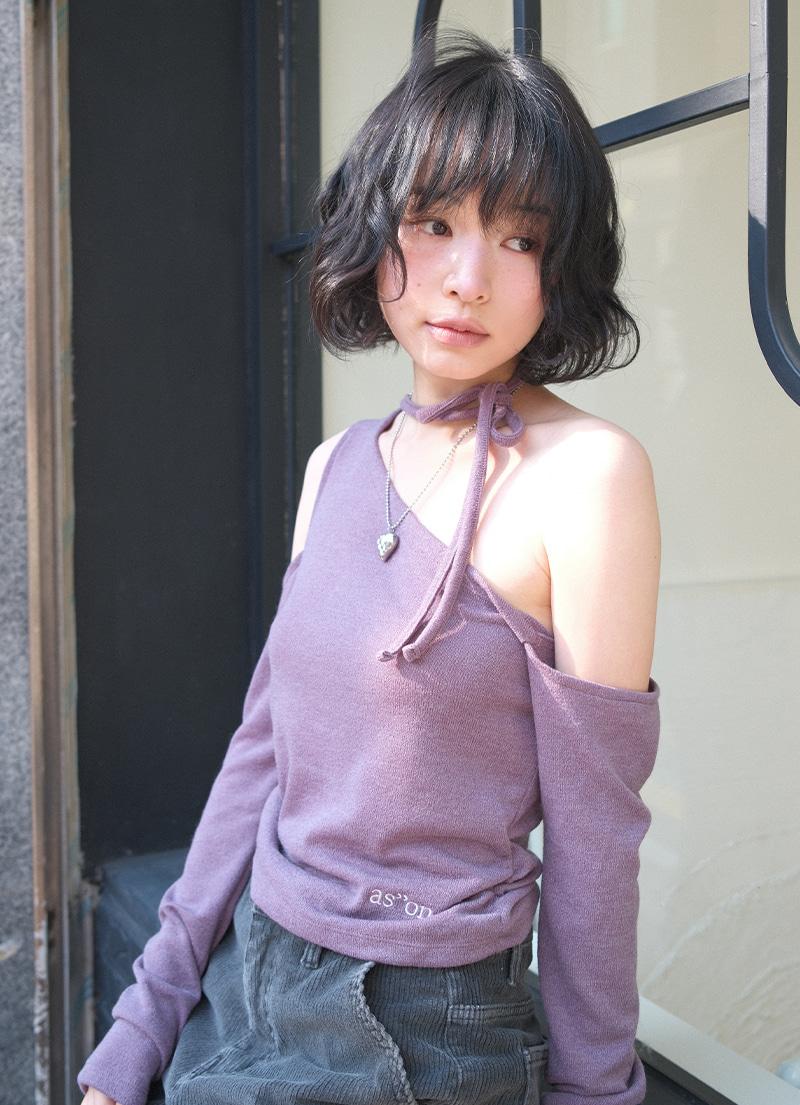 MUSE CUT-OUT TEE / PURPLE