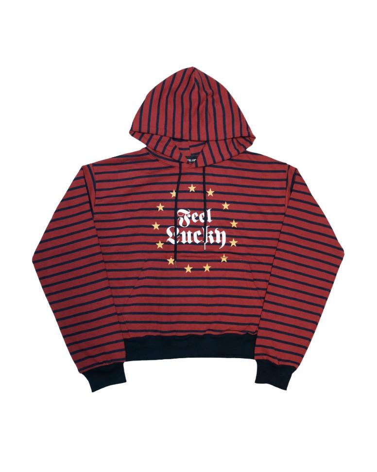 Lucky stripe hoodie red