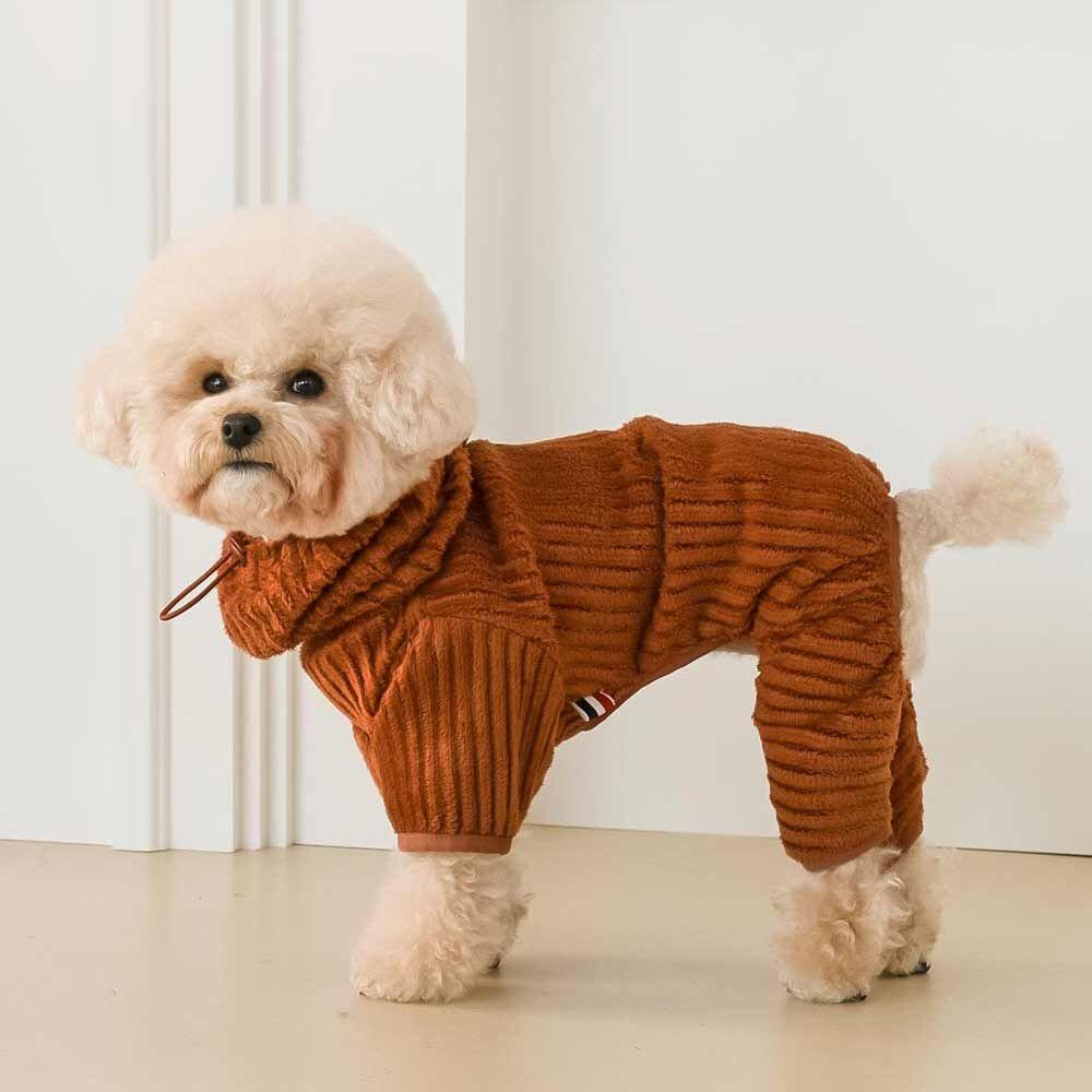 [강아지옷] 플리츠 소프트 플리스 올인원 [오렌지]