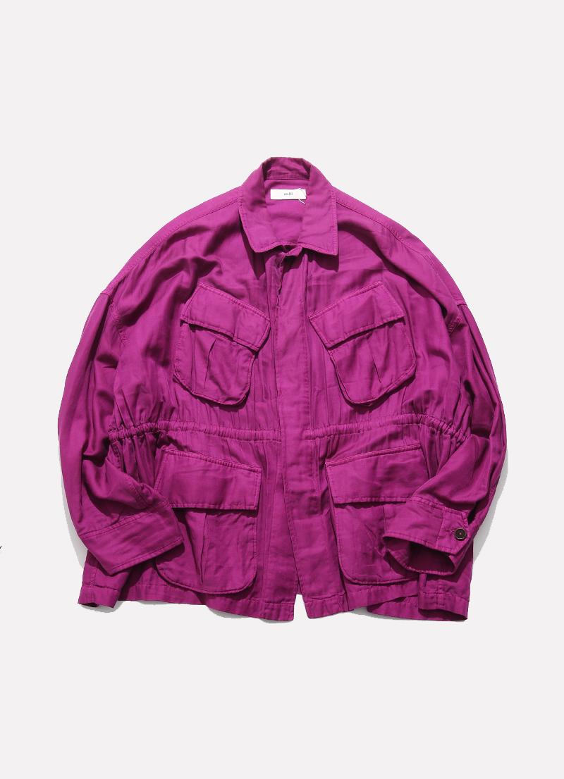 "Unfil\" Cotton Silk  Military Jacket