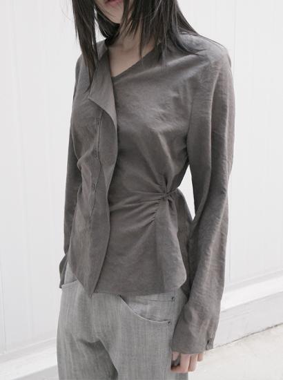 매트 슬림 블라우스 (3c)