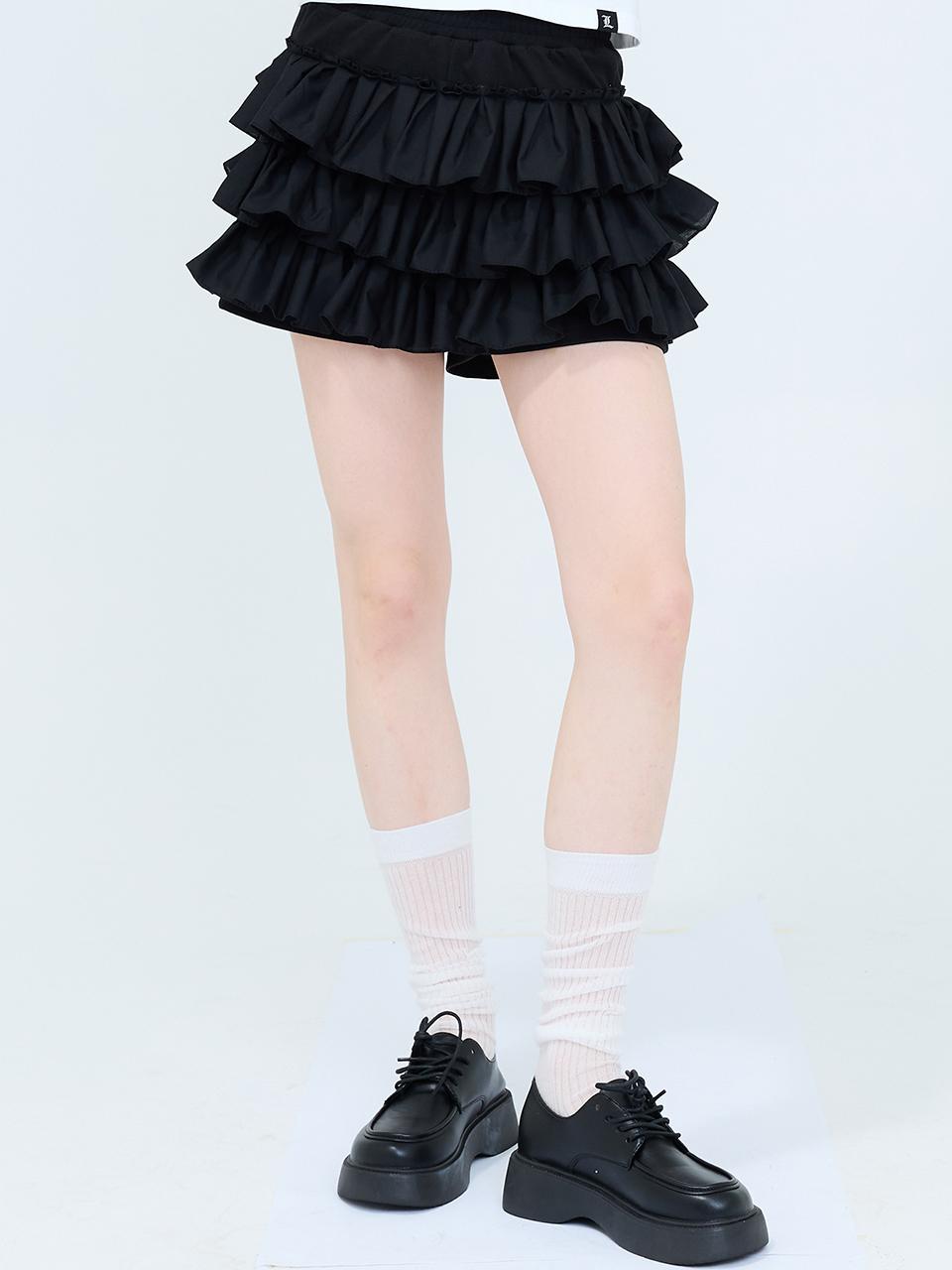 [5/10 예약배송] RT FRILL PANTS(BLACK)