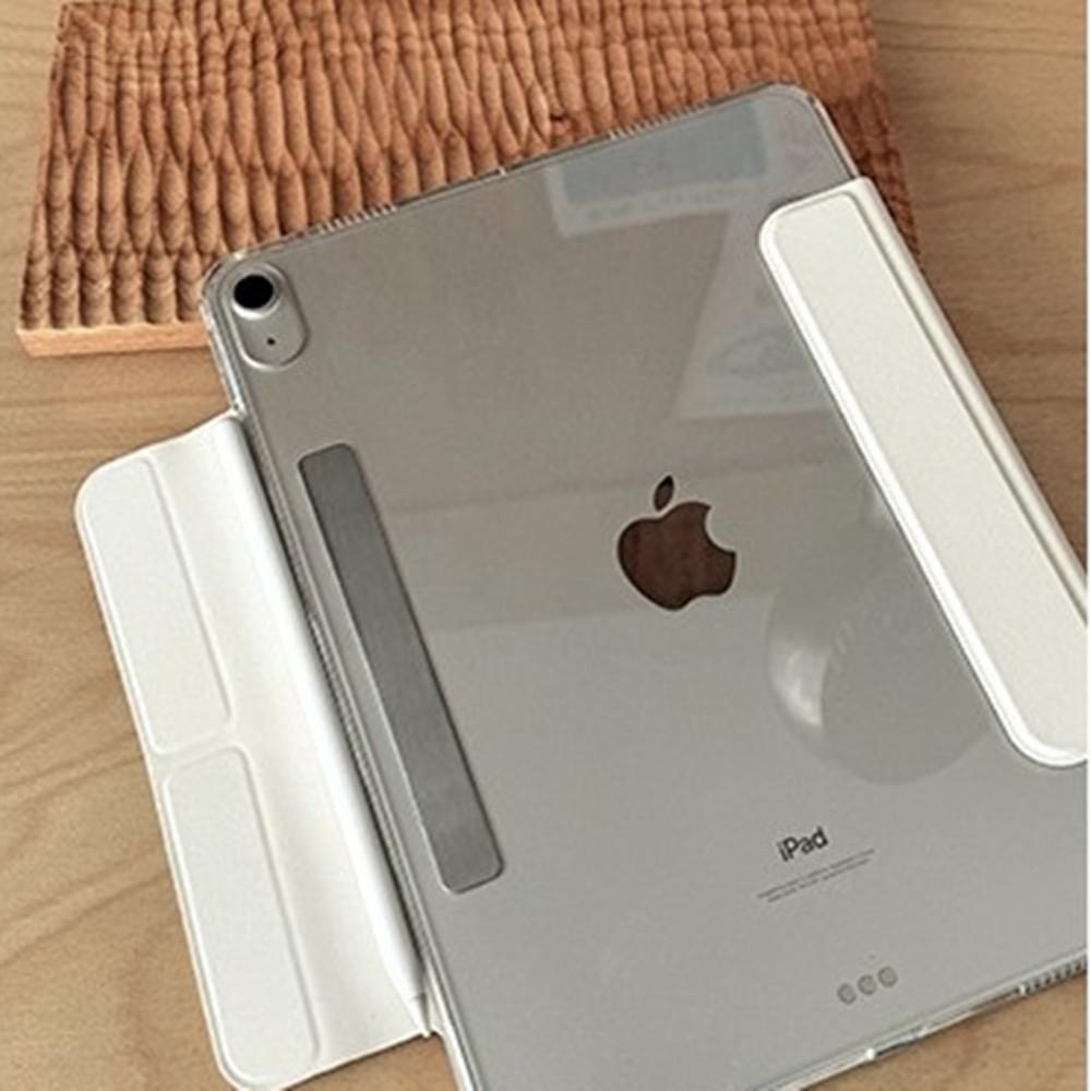 아이패드에어6세대케이스 5세대4세대 투명마그네틱폴리오 M2펜슬커버거치대 11인치 10.9