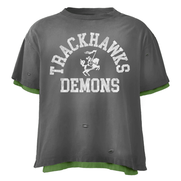 Grey Trackhawk Double-Layer Vintage Tee