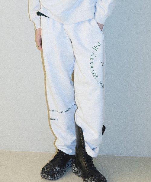 GROCERY LIST SWEAT PANTS - L/MG