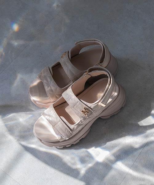 【SALE】モノグラムパーツキルティングスポーツサンダル