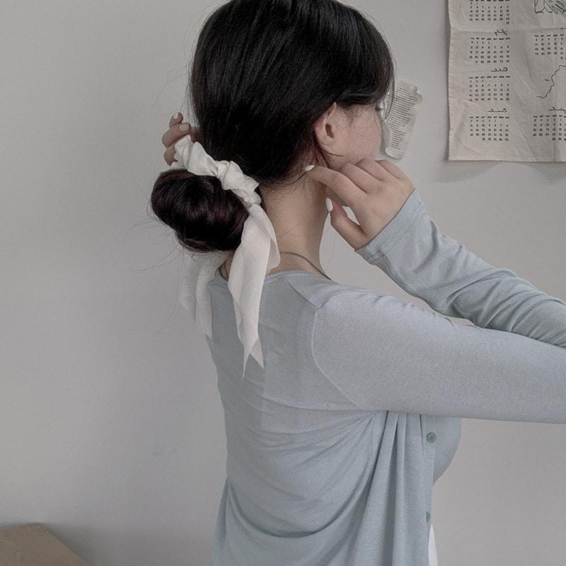 나비 곱창 헤어밴드 여리여리 쉬폰 컬러 헤어밴드 레이어드 Ring 곱창밴드