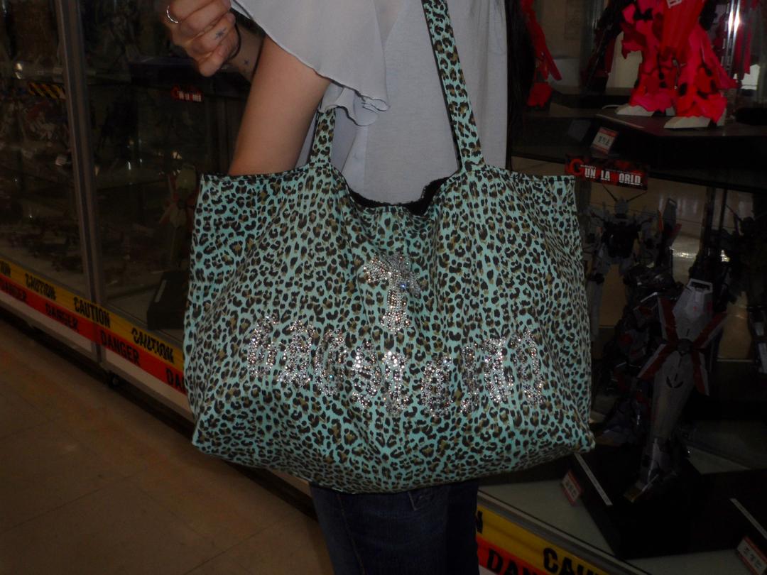 mint leopard shoulder bag