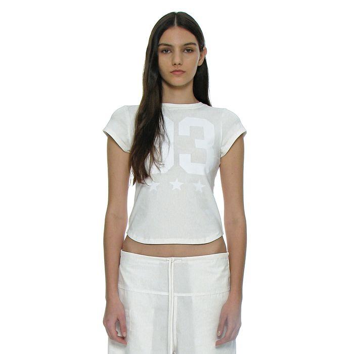 93 CIAO PRINTED SHORT SLEEVE TEE_WHITE