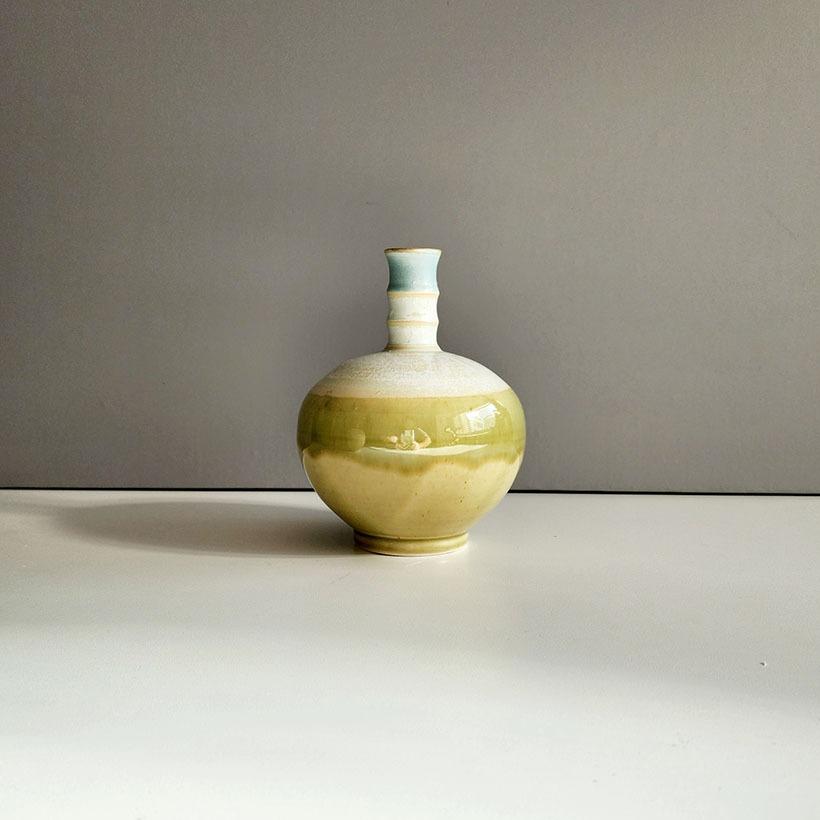 핸드메이드 오브제 그린 블루 화병