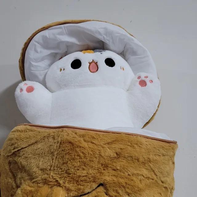 [리퍼브] 붕어빵+고양이 80cm 까꿍 붕어빵 고양이 인형 푹신푹신 여자친구 조카 귀여운 대형 쿠션 베개 친구 인테리어 소품 애착 봉제 동물 바디필로우 크리스마스 기념일 생일 선물