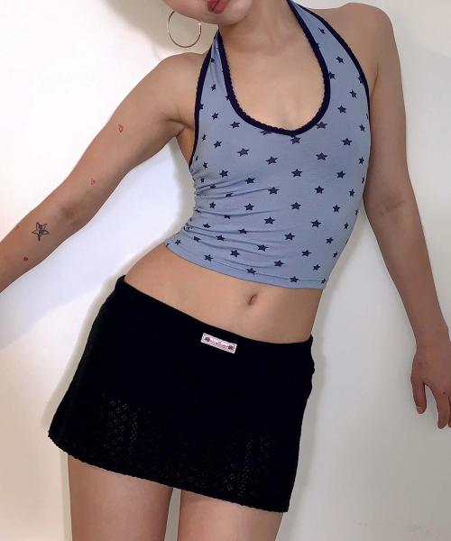 Star Halter Top Blue