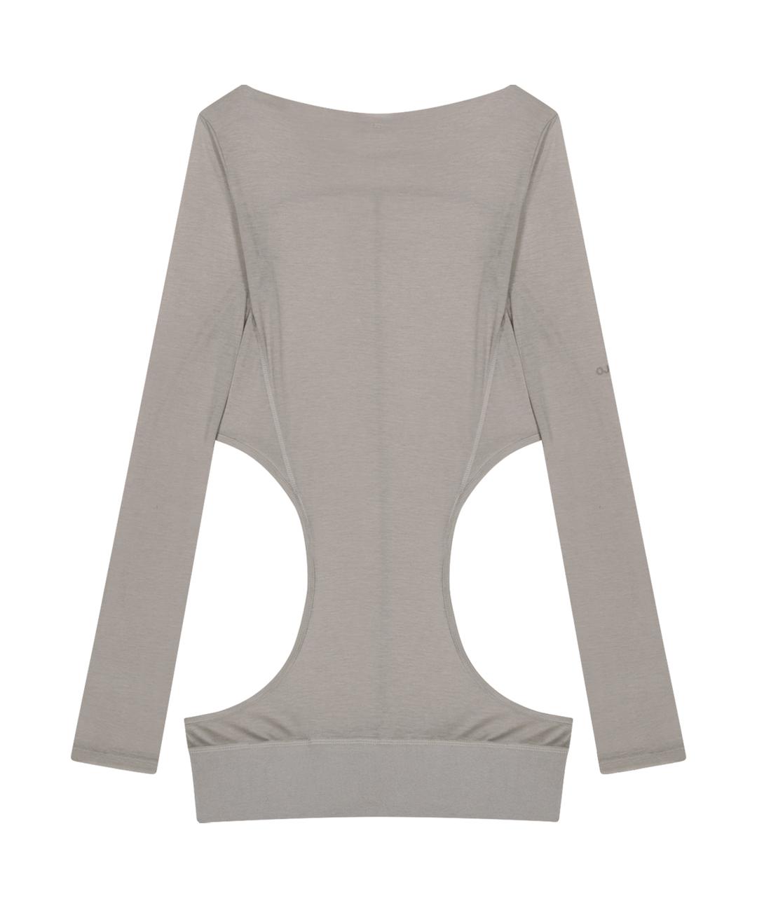 *Preview, Opens 9/23* Curved Cut Layered Tee / Warm Grey