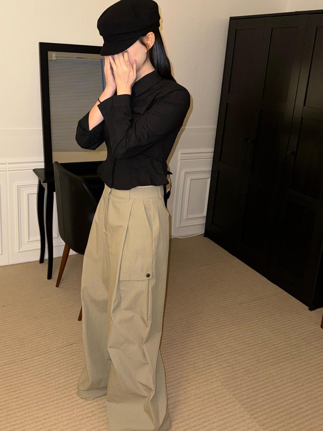 컴앤드헤이마 (3color) 핀턱 포켓 버튼 와이드 팬츠 하객룩 오피스룩 정장 캐주얼 와이드 슬랙스