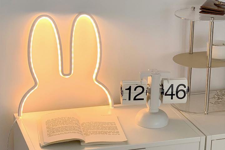 LED 붙이는 토끼 무드등  아이방꾸미기 수유등  침실등  어린이 무드등 침대조명 책상조명