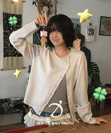 [MADE] 블리디 라운드넥 언발 가디건