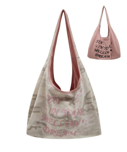 MELLOW DREAM 카모 리버시블 숄더백 핑크