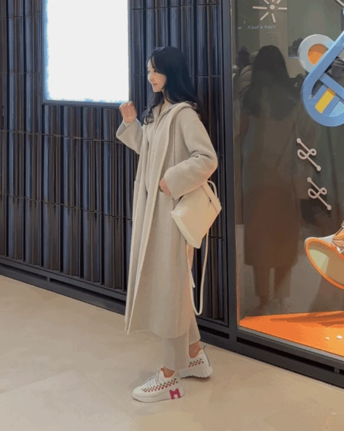 (U.C)에센셜 울캐시미어 후드코트(2 col)