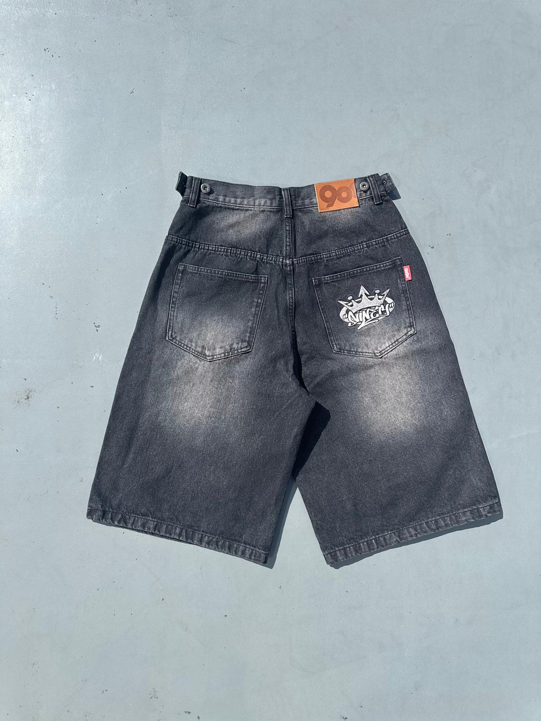 킹 로고 버기 반바지  - 슬럽 블랙 / M