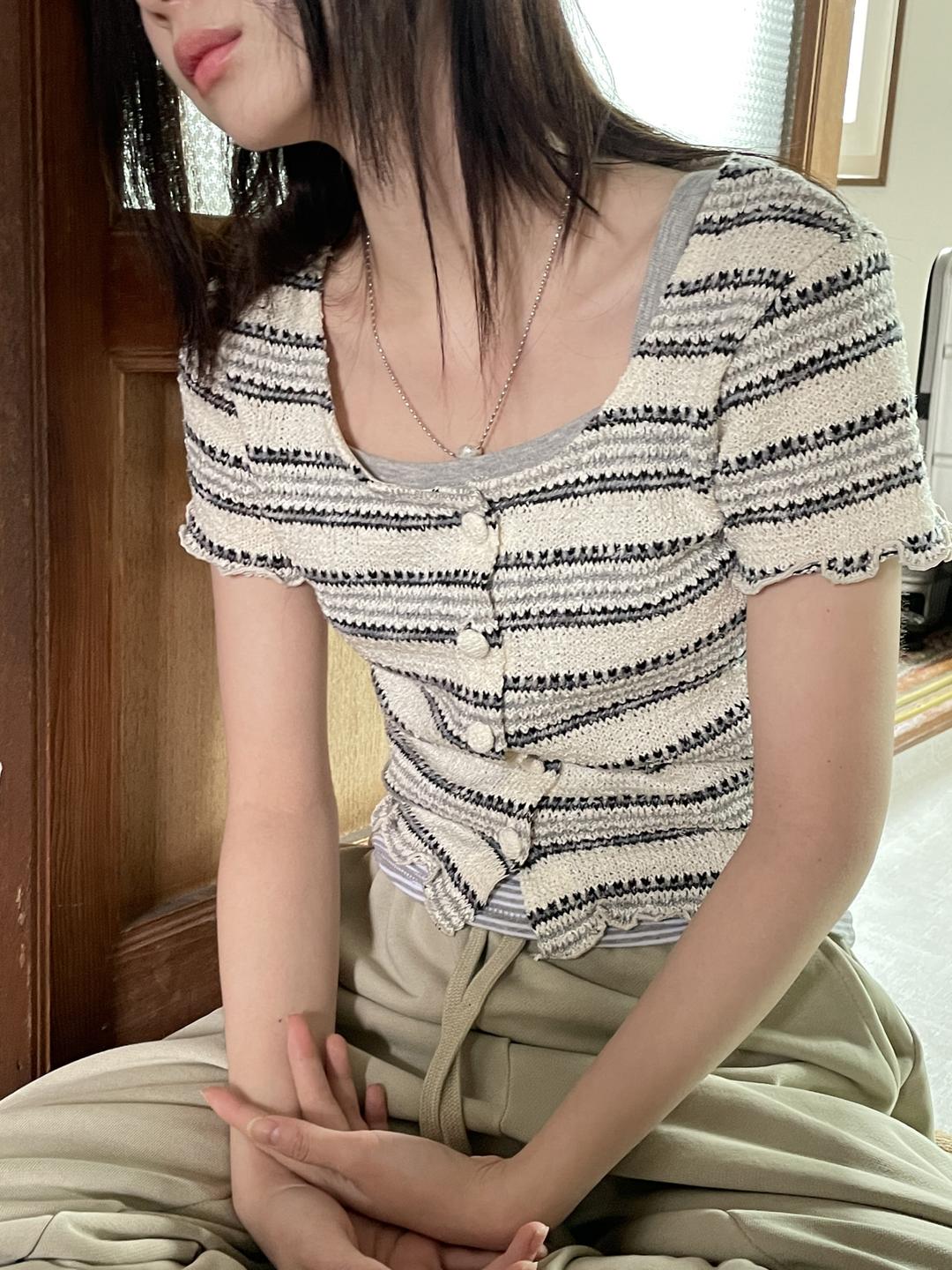 rayas knit cardigan