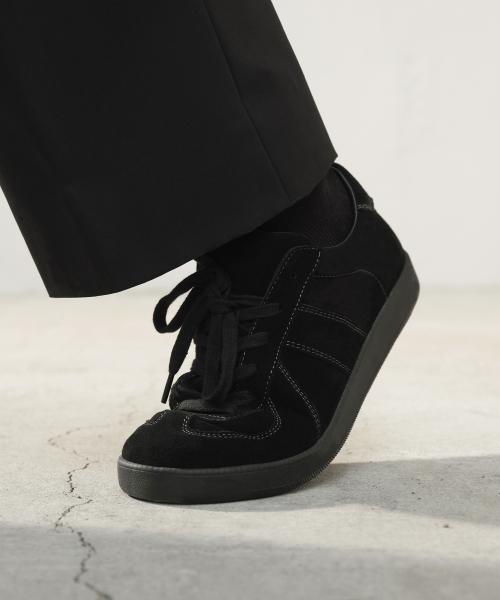 5IN HI 스웨이드 독일군 스니커즈 키높이 버전 - 매트블랙