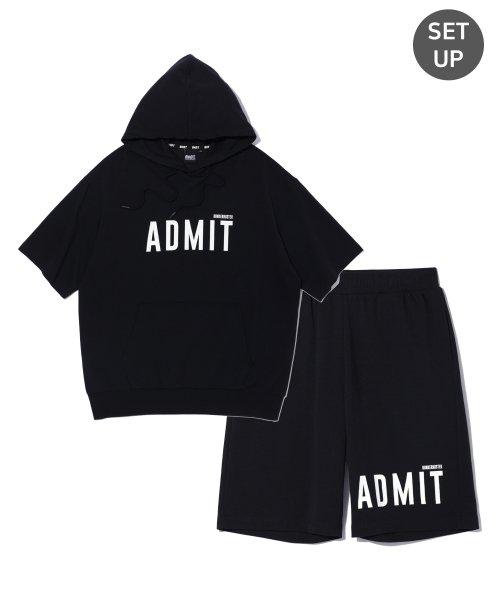 [SET UP] 어드밋 반팔 후디 + 쇼츠 셋업 BLACK (MZ2TU101-076)
