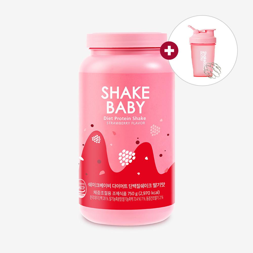 쉐이크베이비 다이어트 단백질 체중조절 쉐이크 맛있는 식사대용 식단 음식 딸기맛 750g [원산지:상세설명에 표시]