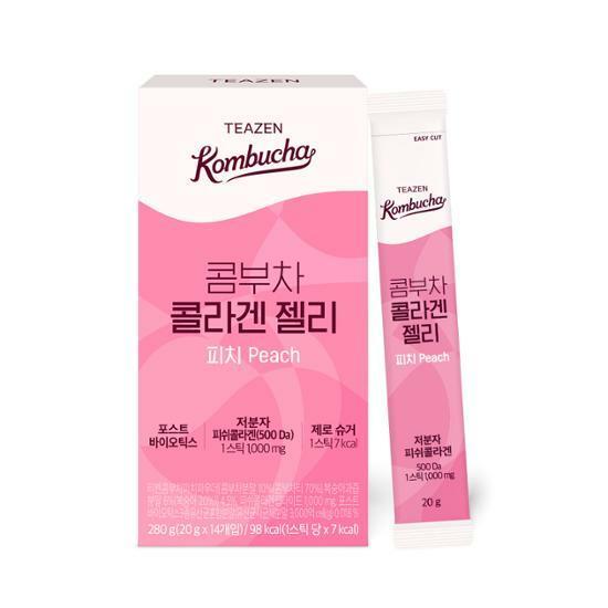 티젠 콤부차 콜라겐 젤리 피치 14포 (14일분)