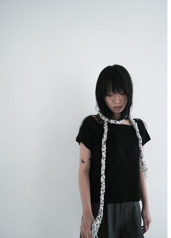 roll wrinkle dot scarf (2c)