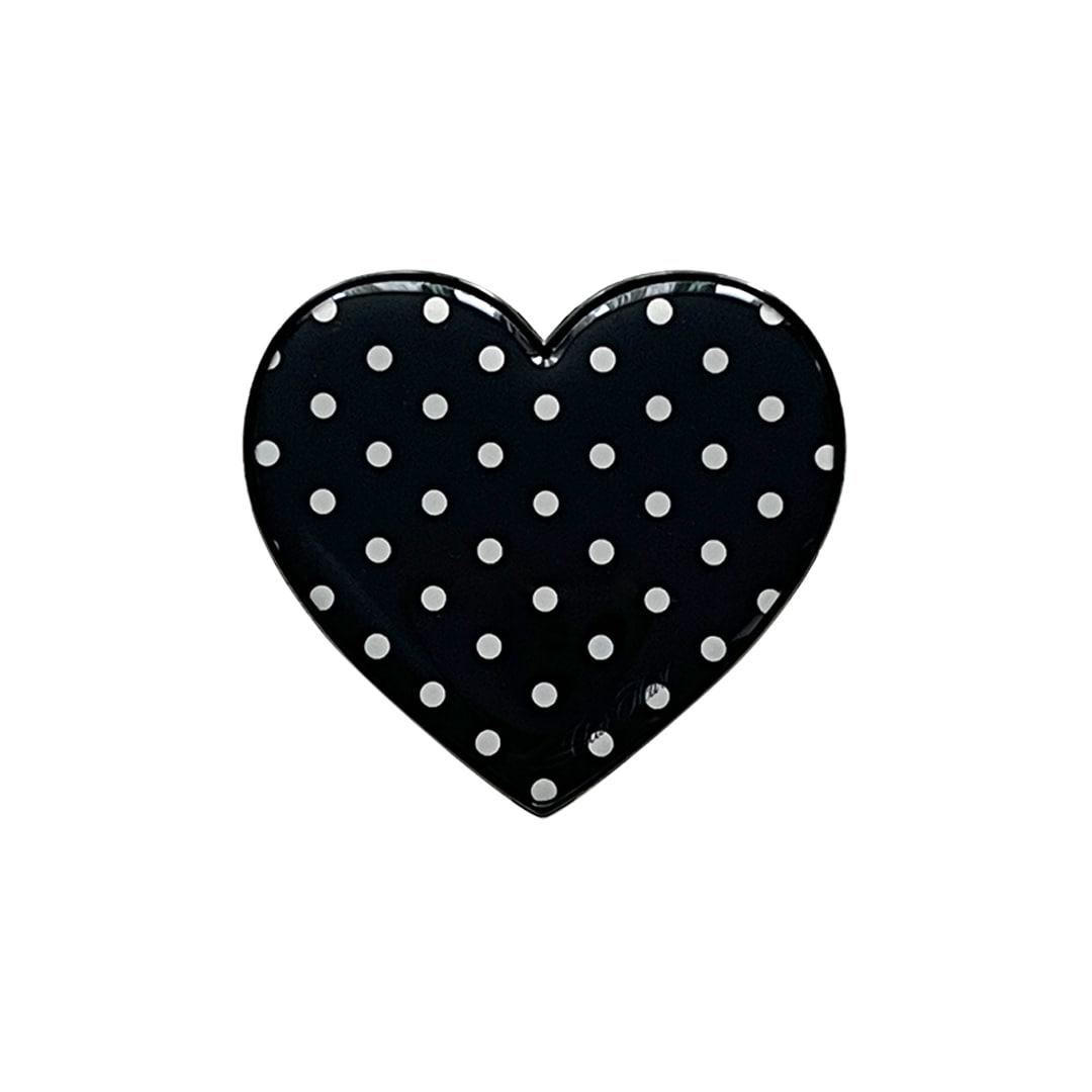 Dots in Heart Tok [Black White]