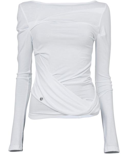 Drape Layered Long Sleeve (FL-128_White)
