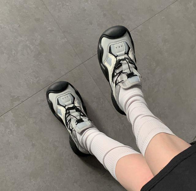 유니크/트렌디*3컬러 펠리 스트링 통굽 어글리슈즈 [3color] _디코럼