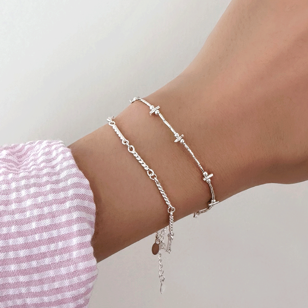 실버925 디비젼 체인 팔찌