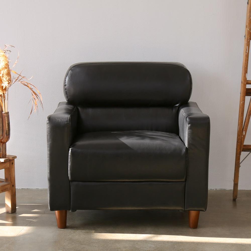 체스터 빈티지 1인 소파 블랙