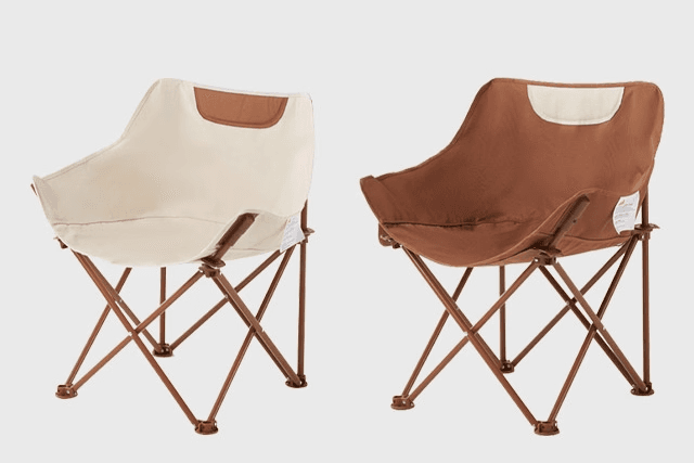 컴팩트 로우 캠핑의자 브라운