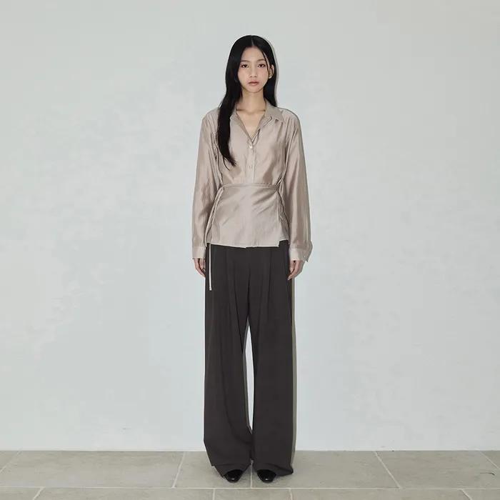 GAVE WOOL SLACKS (DEEP BROWN)