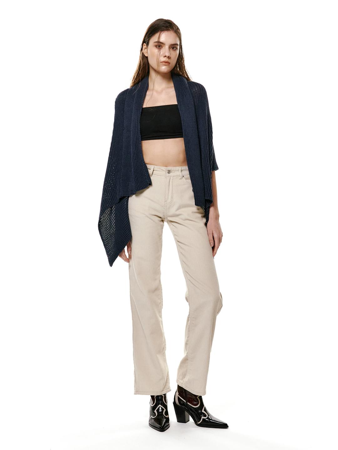 Midrise Ivory corduroy pants - MW-C001